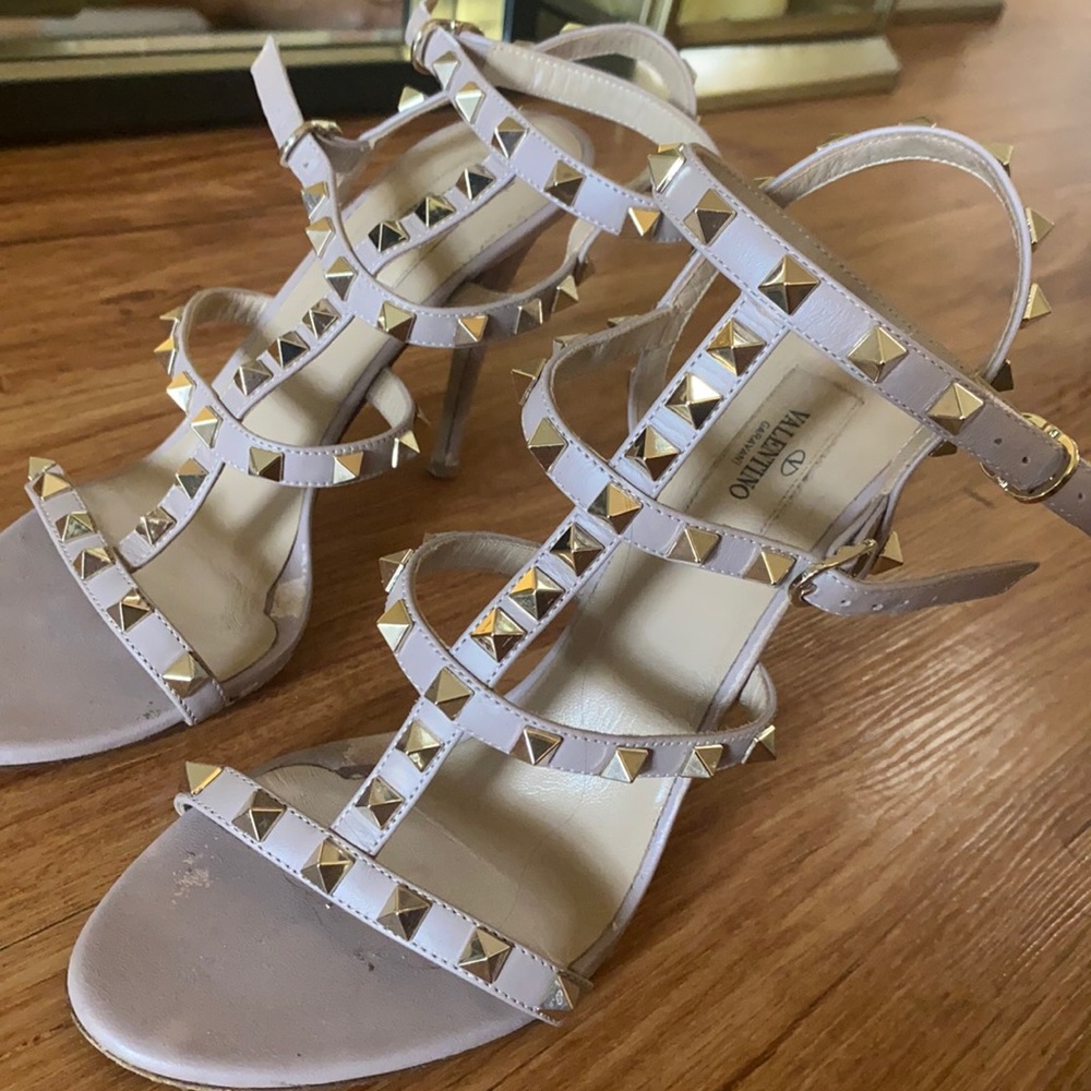 38.5 ROCKSTUD ANKLE STRAP SANDAL 100 MM Valentino